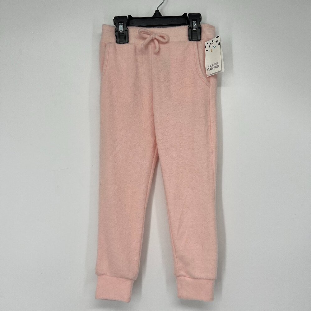 Harper Canyon Kids Girls' Cozy Drawstring Taper Jogger Pink English Size 4 NWT - Picture 2 of 6